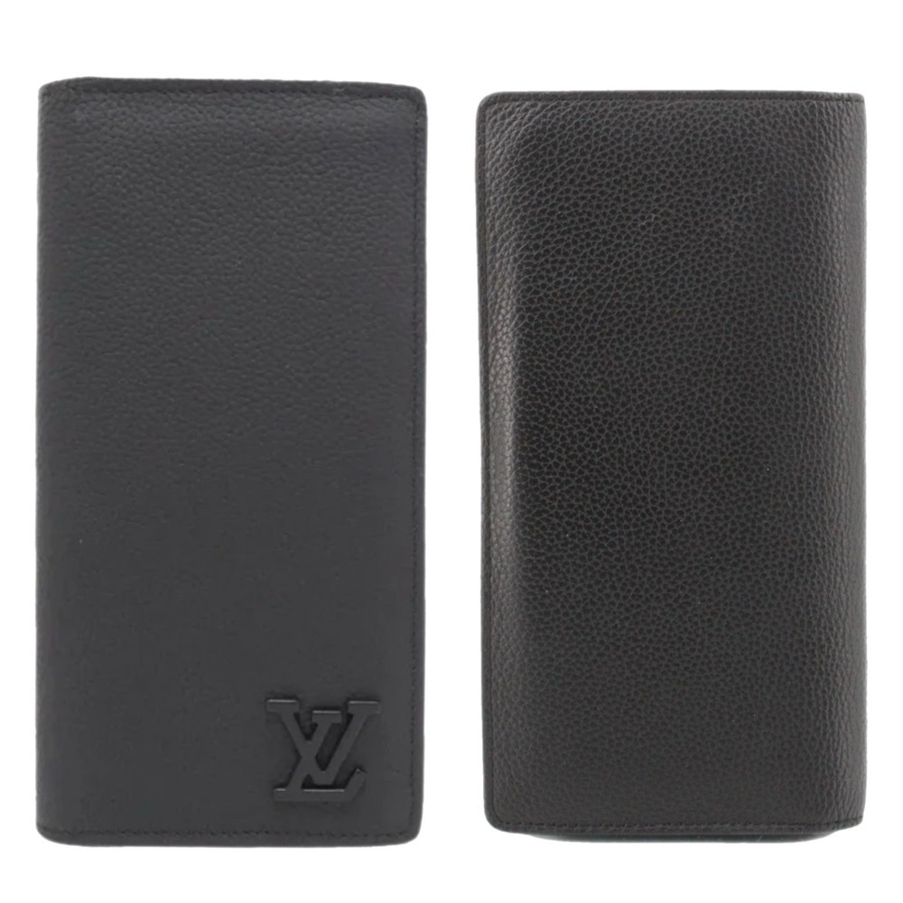 Authentic Louis Vuitton Porte-Feuille Brazza Black Leather Long Wallet - Picture 2 of 12